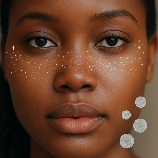 Parche de estrellas plateadas